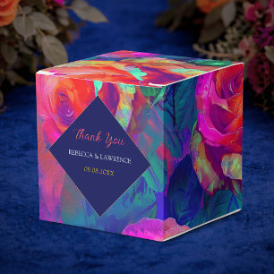 Ballotins Fleurs de mariage chic colorées lumineuses