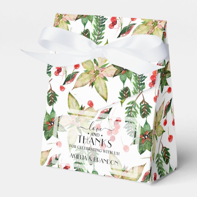 Ballotins Fleurs de Noël et baies (Verso)