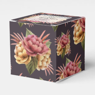Ballotins Fleurs de pivoines chic sur Ballotin Brown violet