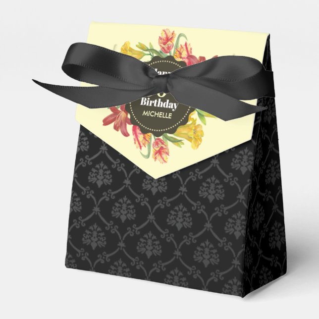 Ballotins Fleurs de printemps brillantes et vibrantes Wreath (Verso)