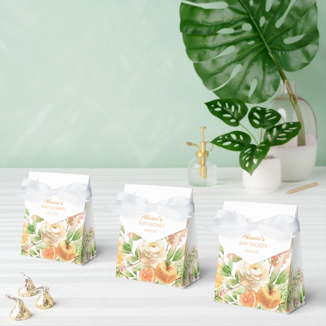 Ballotins Fleurs de verdure de rose jaune Fille Baby Shower (Créateur téléchargé)