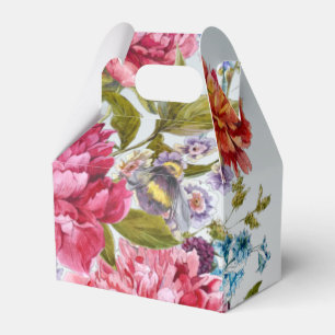 Ballotins Fleurs et Fleurs sauvages vintages de pivoine aqua
