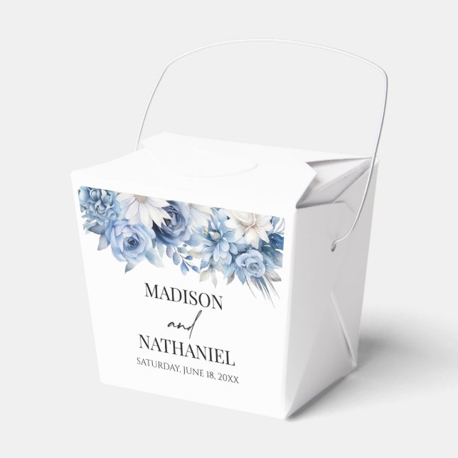 Ballotins Fleurs Florales Bleues Dusty Jardin Mariage (Verso)