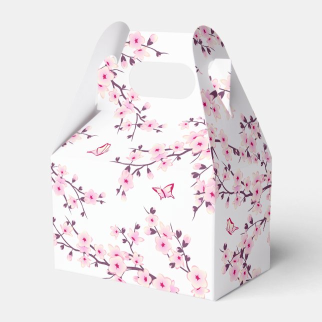 Ballotins Fleurs florales de cerisiers Ballotin rose blanc (Verso)