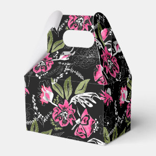 Ballotins Fleurs roses florales incolores feuilles aquarelle