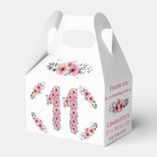 Ballotins Fleurs roses Gros 11e anniversaire Fille Green Fol