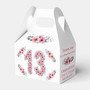 Ballotins Fleurs roses Gros 13e anniversaire Fille Liage ver