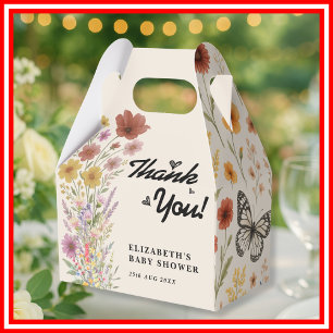 Ballotins Fleurs Sauvages Floral Bohème Papillon Merci