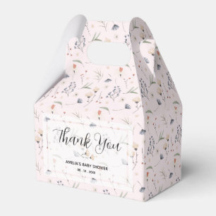 Ballotins Fleurs sauvages sur Baby shower rose