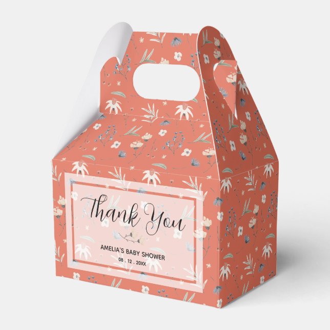 Ballotins Fleurs sauvages sur le Baby shower de Terracotta (Verso)