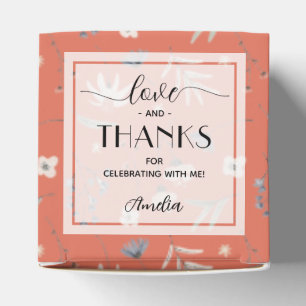 Ballotins Fleurs sauvages sur le Baby shower de Terracotta