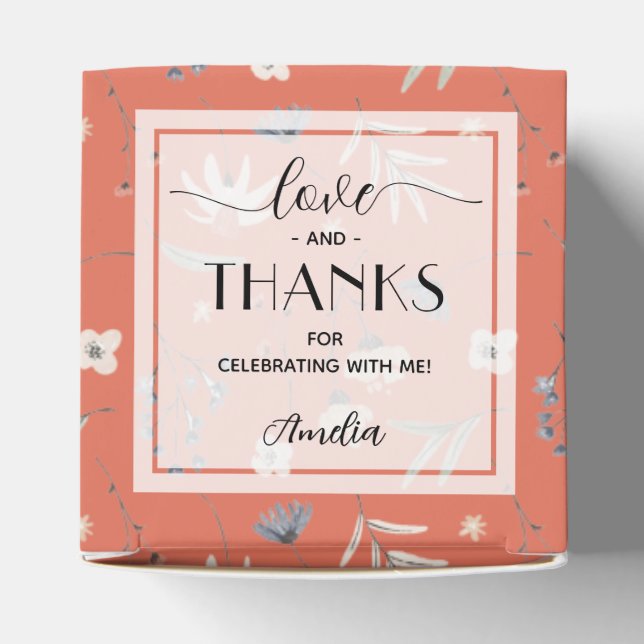 Ballotins Fleurs sauvages sur le Baby shower de Terracotta (Haut)