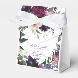 Ballotins Fleurs violettes luxuriantes Mariage romantique