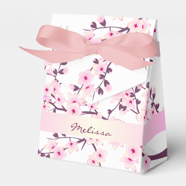 Ballotins Floral Cerisier Fleur rose Nom blanc Ballotin (Verso)