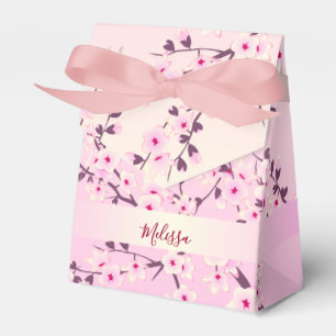 Ballotins Floral Cherry Blossoms Pink Monogram