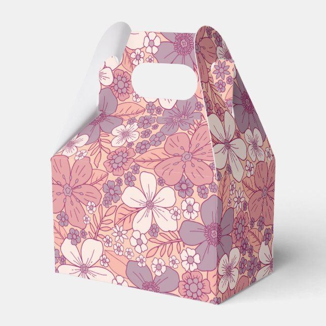 Ballotins Floral rose et violet pastel (Verso)