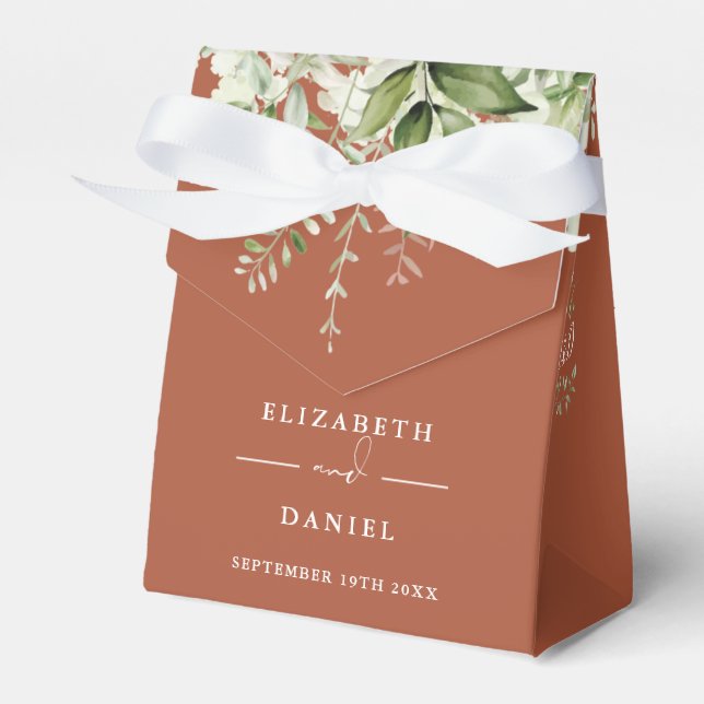 Ballotins Floral verdure Monogram Terracotta Mariage (Verso)