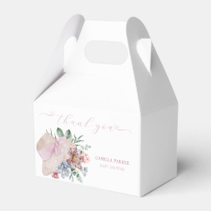 Ballotins Flore de printemps blanc simple Baby shower Merci