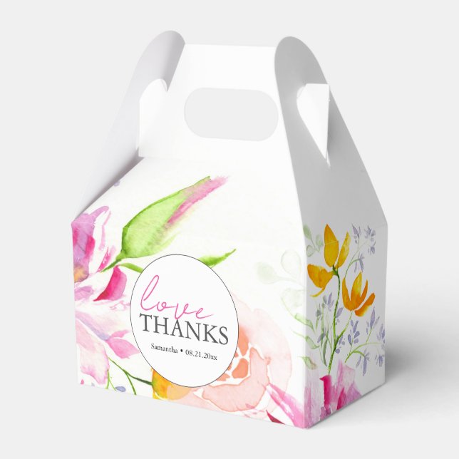Ballotins Flores d'aquarelle de Baby shower ballotin (Verso)