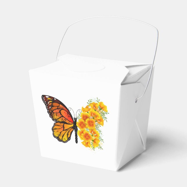 Ballotins Flower Butterfly with Yellow California Poppy (Verso)