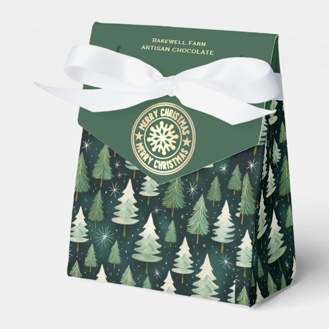 Ballotins Forêt d'hiver et Snowflake Baguerie personnalisée  (Verso)