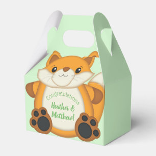 Ballotins Fox Baby shower Green