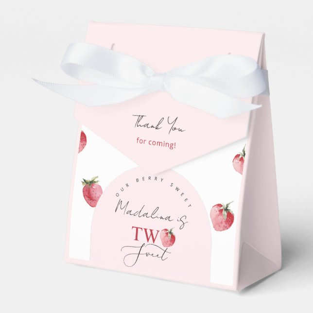 Ballotins Fraise Deux douces fête de 2e anniversaire Favoris (Verso)