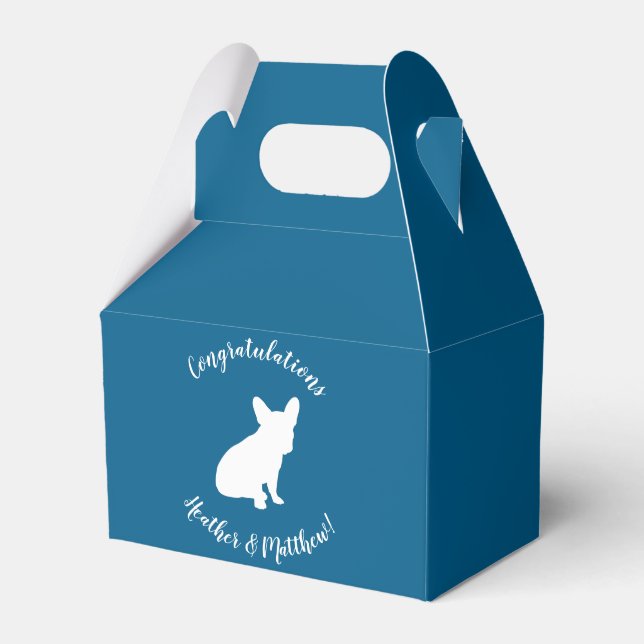 Ballotins French Bulldog Theme Party - Baby shower Blue (Verso)