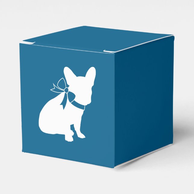 Ballotins French Bulldog Theme Party - Baby shower Blue (Verso)