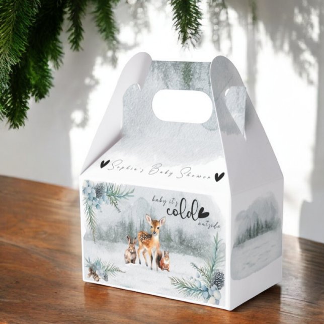 Ballotins Froid Hiver Hiver Animaux Baby shower moderne (Créateur téléchargé)