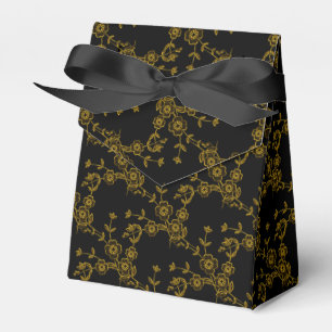 Ballotins FS Style 1-Black-Gold-PARTY BOÎTES DE FAVEUR, tent