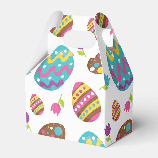 Ballotins Fun Easter oeufs et fleurs fête boîte de faveur (Verso)