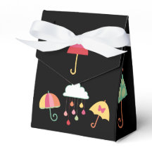Fun Favor Box W/Umbrellas, Rain & Rainbow