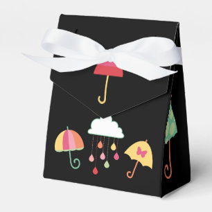 Ballotins Fun Favor Box W/Umbrellas, Rain & Rainbow