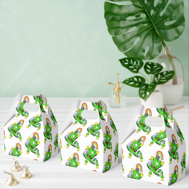 Ballotins Gable Favor Box Happy St. Patrick's Day Rabbit  (Multiple)