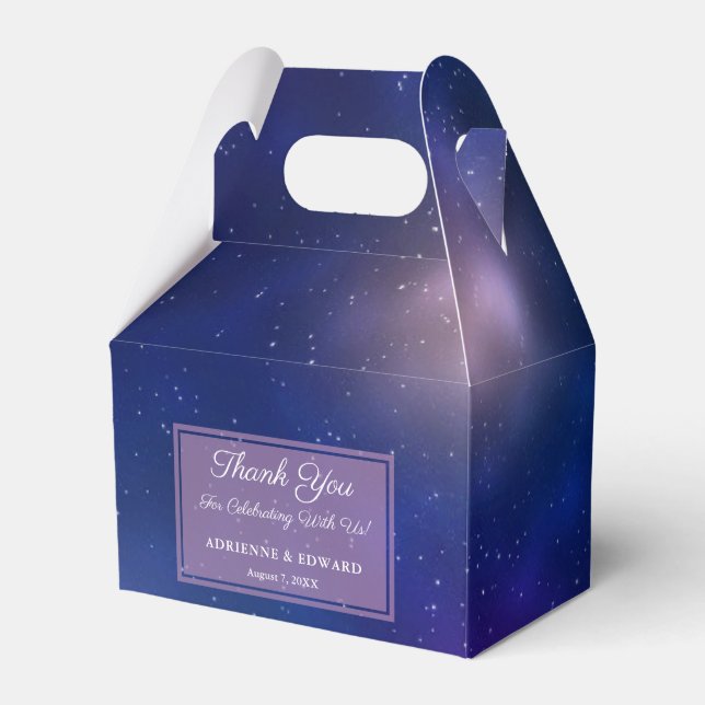 Ballotins Galaxy Bleu Foncé Et Violet Mariage De Nuit Starry (Verso)