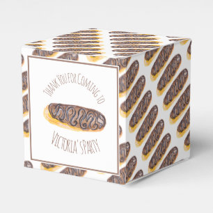 Ballotins Gâteau éclair au chocolat à l'aquarelle Donut Dess