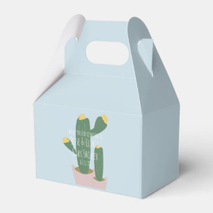 Ballotins Gâteaux Cactus  Remerciement Baby Shower Bleu Rose