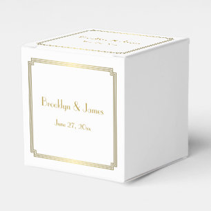 Ballotins Gatsby Art Déco Blanc Mariage Favoriser Les Boîtes