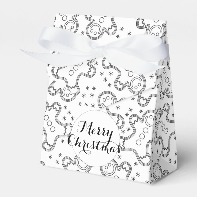 Ballotins Gingerbreads Cute Black and White Christmas (Verso)