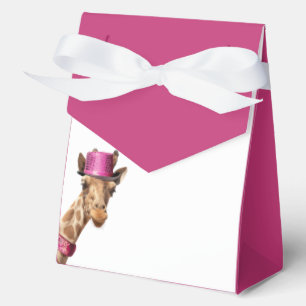 Ballotins Giraffe en casquette rose étincelant