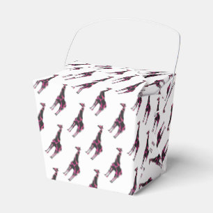 Ballotins Giraffe Rose chaud et Silhouette noire