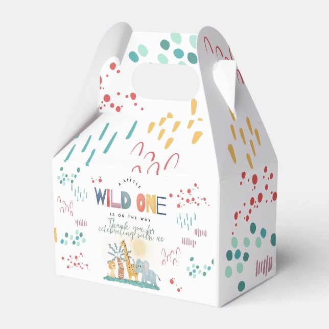 Ballotins Giraffe Safari Animaux Baby shower garçon (Verso)
