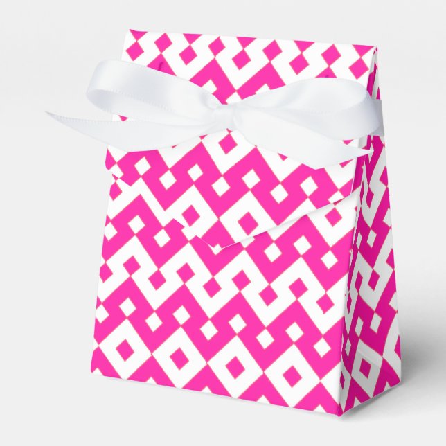 Ballotins Girlie Candy rose et blanc Zigzags Ballotin de ten (Verso)