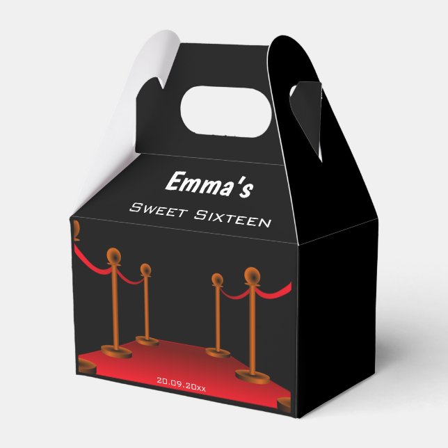 Ballotins Glam Black & Red Carpet Sweet 16th Custom Party (Verso)