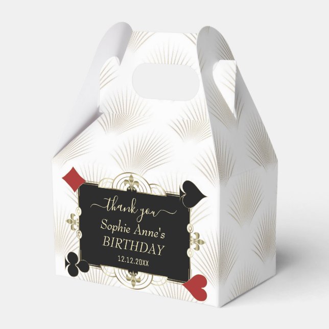 Ballotins Glam Gold Blanc Noir Art Déco Anniversaire (Verso)
