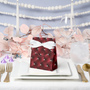 Ballotins Glam Red Faux Velvet de luxe