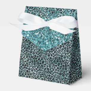 Ballotins Glam Turquoise Turquoise Blue Empreinte de léopard