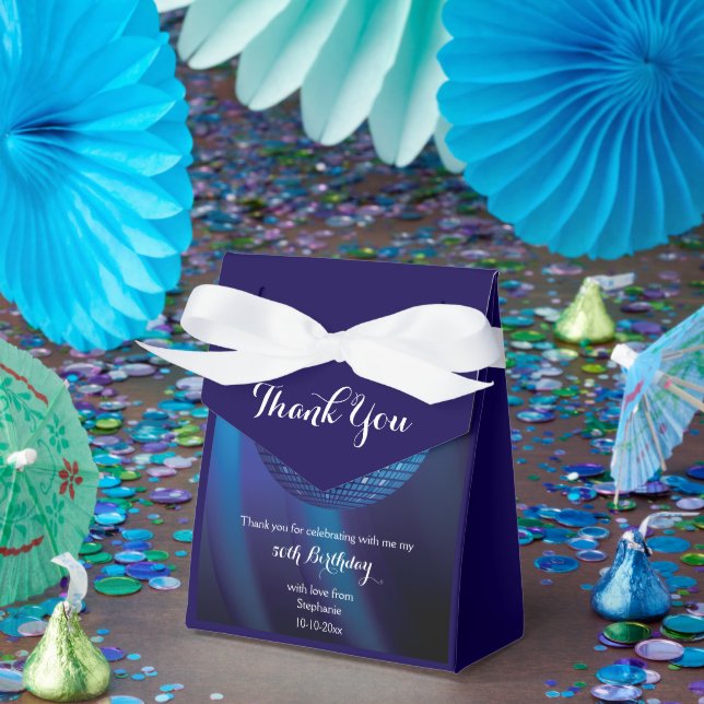 Ballotins Glamourous 50e anniversaire Blue Party Disco Ball (Fête)