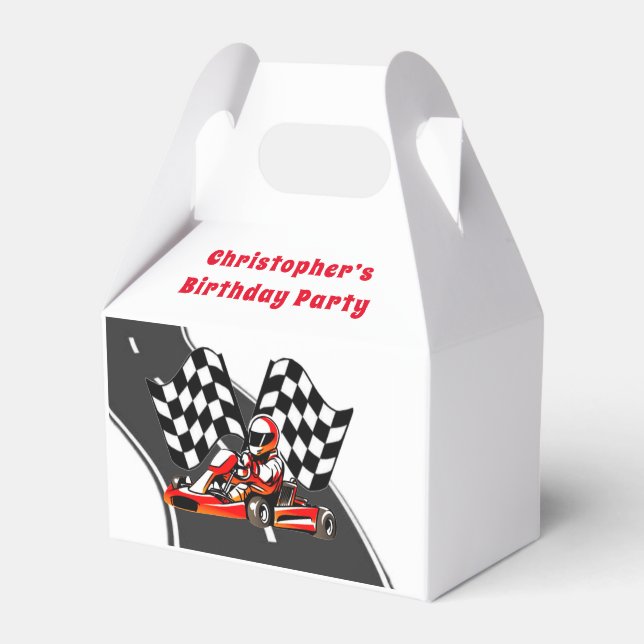 Ballotins Go Kart Racing Garçon fête d'anniversaire (Verso)